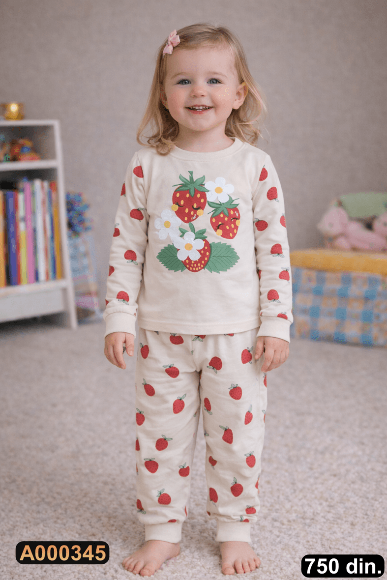 Pamučna pidžama iz 2 dela (104-116)