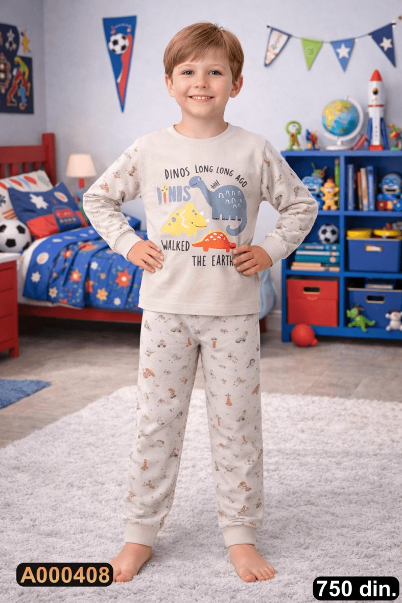 Pamučna pidžama iz 2 dela