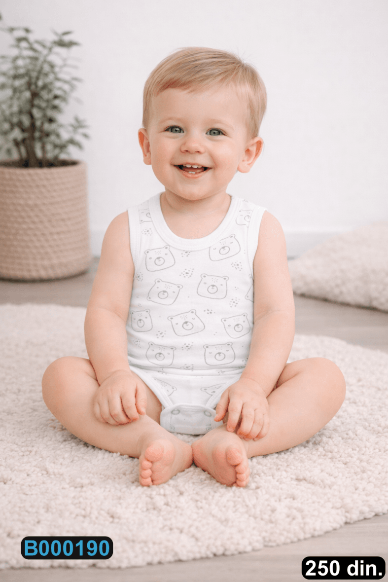 Pamučni bodić na bretele (56-98)