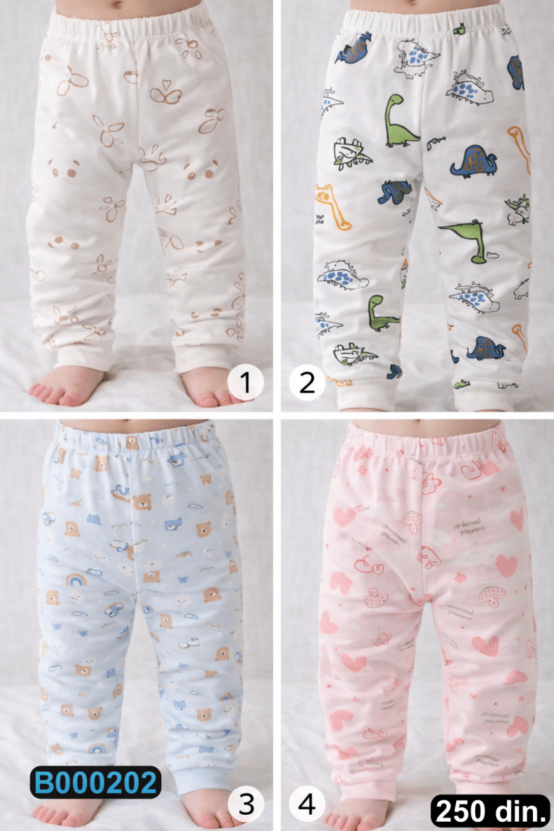 Pamučne pantalonice bez stopica (62-80)