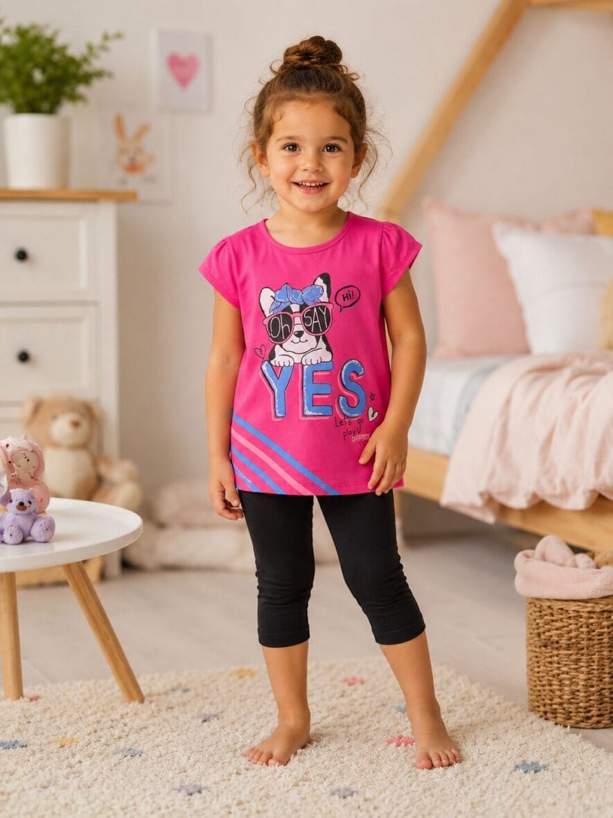 Dvodelni komplet sa 3/4 helankama | Bebelino Kids Dvodelni komplet sa 3/4 helankama
