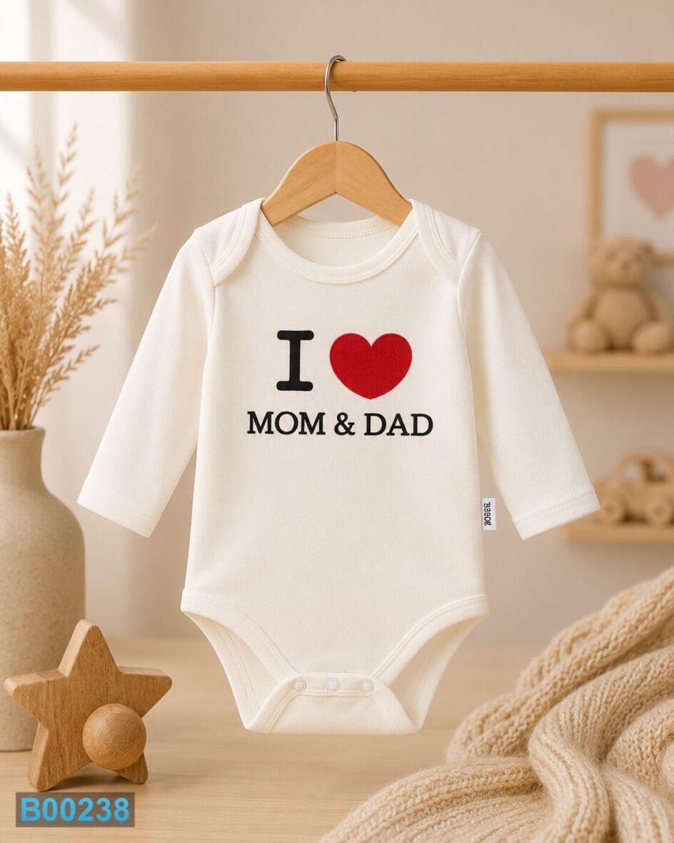 Bebi bodi dug rukav I Love Mom & Dad | Bebelino Kids Bebi bodi dug rukav I Love Mom & Dad