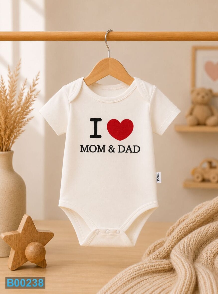 Bebi bodi kratak rukav I Love Mom & Dad