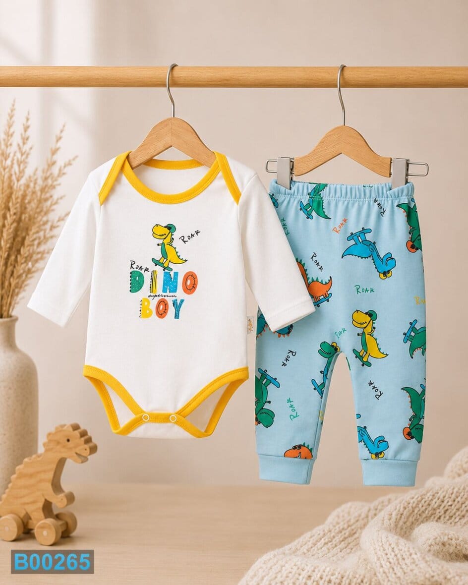 Dvodelni komplet Dino Boy plavi | Bebelino Kids Dvodelni komplet Dino Boy plavi
