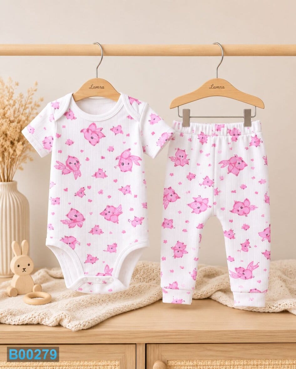 Dvodelni komplet za bebe Roze Zeka