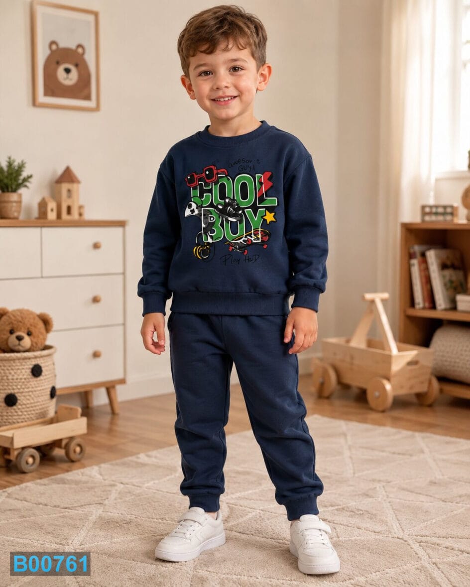 Pamučni komplet za dečake School Boy – teget