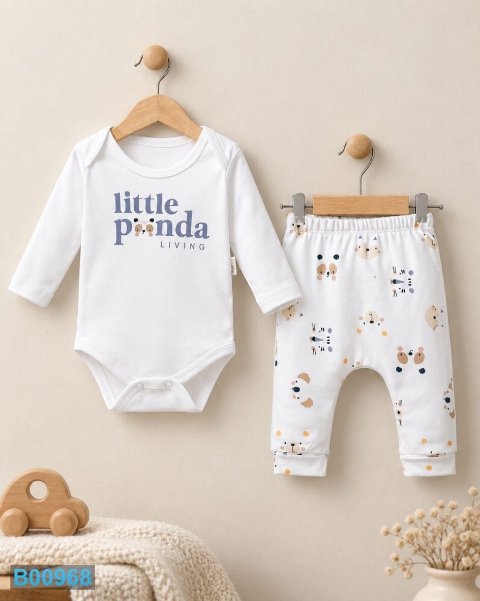 Pamučni komplet za dečake Little Panda