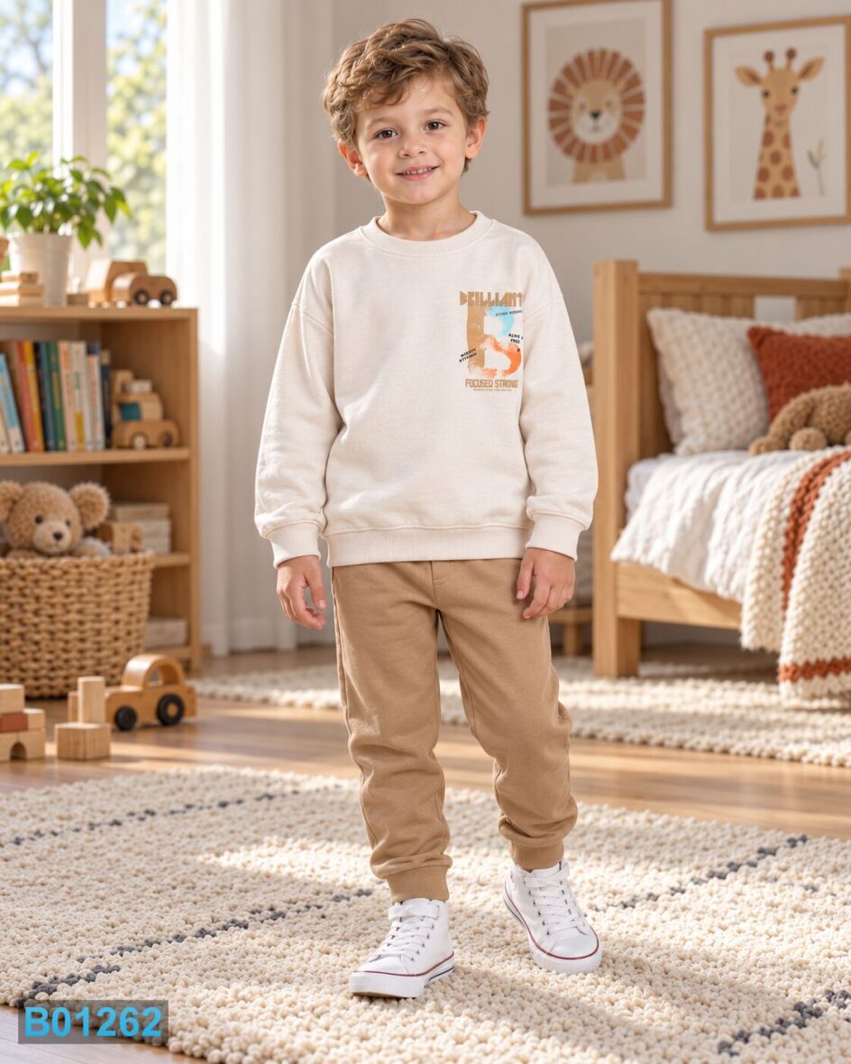 Pamučni dečiji duks za dečake sa grafičkim printom | Bebelino Kids Pamučni dečiji duks za dečake sa grafičkim printom